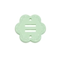 Perlina DIY verde chiaro a forma di fiore a 4 fori con rilievo per catene mobili - Fiore (Verde Latte)