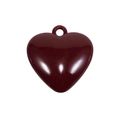 Ciondolo a cuore piatto in acrilico rosso scuro lucido per creazioni di gioielli DIY - Verniciato Rosso Scuro