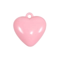 Ciondolo cuore rosa minimalista in acrilico lucido per gioielli fai-da-te e portachiavi - Vernice Rosa