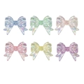 Kleurrijke aurora acryl strikkralen voor DIY sieraden in zes zachte pastelkleuren - Transparant - Willekeurige Kleur