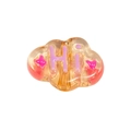 Cloud-shaped amber translucent bead with HI lettering and stars for DIY crafts - Cloud / Transparent Orange And Purple