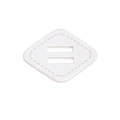 Distanziatore bianco a forma di rombo con due fori rettangolari per gioielli fai-da-te - Rombo (Bianco)