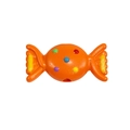 Colorful orange candy acrylic bead with vibrant polka dots for DIY jewelry making - Orange