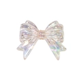 Acrylic aurora bow bead with iridescent finish for DIY phone chains and accessories - Transparent - White