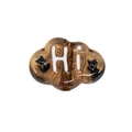 Amber translucent cloud charm bead with HI lettering and stars for DIY crafts - Cloud / Transparent Brown And White