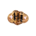 Amber translucent cloud charm bead with HI print for DIY jewelry and bracelets - Cloud / Transparent Brown And Black