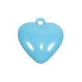 Ciondolo a cuore in acrilico blu cielo con asola integrata per creazioni di gioielli fai-da-te - Verniciato - Blu