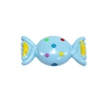 Light blue candy-shaped acrylic bead with colorful polka dots for DIY jewelry making - Blue