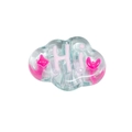 Blue translucent cloud charm with pink HI lettering and star moon elements for DIY crafts - Cloud / Transparent Blue And Pink