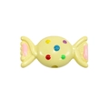 Cute candy-shaped acrylic bead in pale yellow with colorful polka dots for DIY jewelry - Light Yellow