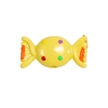 Yellow acrylic candy bead with colorful dots for DIY jewelry making and hair accessories - Dark Yellow