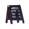 Acrylic coffee menu charm with blackboard style and hand-drawn drink list for DIY jewelry - Menu Price Board - Dark Coffee