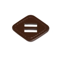 Perla a forma di rombo marrone scuro con due fori per accessori di gioielli fai da te - Rombo (Caffè Scuro)