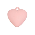 Ciondolo a cuore in acrilico rosa con anello per gioielli fai-da-te e catenine - Rosa Opaco
