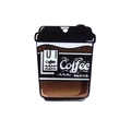 DIY black acrylic coffee cup pendant accessory for keychains and jewelry design - Coffee Cup - Dark Coffee