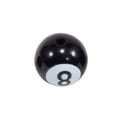 Creatieve zwarte 8 biljartbal bedel met gladde gepolijste afwerking voor DIY-sieraden - 16mm Kraal met Doorlopend Gat