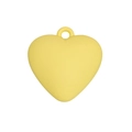 Ciondolo a forma di cuore in acrilico giallo brillante per gioielli fai-da-te e catene - Giallo Opaco