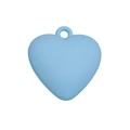 Ciondolo a cuore piatto in acrilico azzurro con anello per gioielli fai-da-te e portachiavi - Blu Opaco