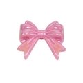 DIY parelroze acryl strikkraal met verticaal gat voor sieraden en telefoonbedeltjes - Metaalachtig Roze