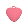 Ciondolo a cuore rosa in acrilico con foro per portachiavi e laccetti per cellulari - Rosa Red Opaco