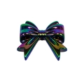 Irillerende acryl strikkraal met metallic glans voor DIY-sieraden en hangers - Levendige Kleuren - Zwart
