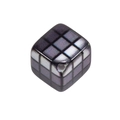 Iridescent purple checkerboard acrylic cube bead for DIY jewelry making and crafts - Small Slanted Hole - Gray