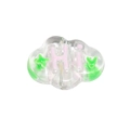 Transparent cloud bead with pink HI lettering and green star for DIY jewelry making - Cloud / Transparent White And Pink