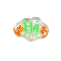 Clear acrylic cloud charm with green Hi lettering and orange star accents for DIY crafts - Cloud / Transparent White Green And Orange