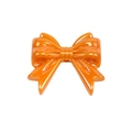 Parelmoer oranje acryl strik accessoire voor handgemaakte doe-het-zelf sleutelhangers - Iriserend Lichtoranje