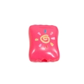 Pink acrylic candy bead with sun pattern for DIY jewelry making and keychains - Rose Red