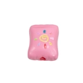 Pink square acrylic candy bead with rainbow sun pattern for DIY keychain accessories - Light Pink
