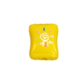 Yellow acrylic candy bead with colorful spiral sun pattern for DIY jewelry making - Dark Yellow