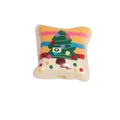 Acrylic ivory square bead with colorful Christmas tree design for DIY jewelry crafting - Colorful Christmas Tree