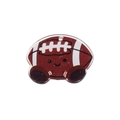 Cute acrylic cartoon American football keychain pendant with brown textured finish - Rugby Ball