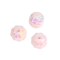 Cuentas de acrílico de calabaza rosa irisada para correas de móvil DIY y accesorios - Cuenta de Calabaza / Luminoso AB - Rosa