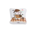 White square acrylic bead with cute cartoon puppy print for DIY keychain and jewelry making - Cartoon Coffee