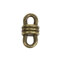 Vintage bronze double-loop alloy connector clasp for DIY jewelry and phone chains - Threaded Figure-8 Buckle / Antique Bronze