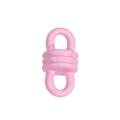 Pink matte painted metal double loop connector swivel hook for DIY accessory making - Threaded Figure-8 Buckle / Pink