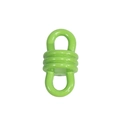 Bright green figure-8 infinity link connector in painted alloy for DIY jewelry - Threaded Figure-8 Buckle / Fruit Green