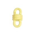 Bright yellow infinity-shaped knot link connector in painted alloy for DIY jewelry crafting - Threaded Figure-8 Buckle / Yellow