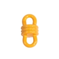 Bright yellow alloy screw link connector with dual circular rings for DIY accessory making - Threaded Figure-8 Buckle / Orange