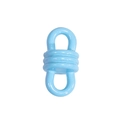 Bright blue swivel eye bolt connector made of painted alloy for DIY keychains - Threaded Figure-8 Buckle / Blue