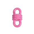 Pink enameled alloy infinity loop connector for DIY jewelry and keychain accessories - Threaded Figure-8 Buckle / Rose Red