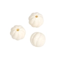 Perle di zucca in acrilico bianco crema lucido con scanalature per la creazione di gioielli - Perlina a Zucca / Verniciato-Bianco Crema