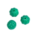 Tre perle di zucca in acrilico verde per gioielli fai-da-te e accessori per catene - Perlina a Zucca / Verniciato-Verde Scuro