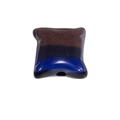 Acrylic cat pillow shape bead with blue and brown gradient glaze for DIY crafts - Painted Royal Blue + Black + Coffee