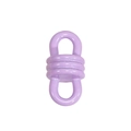DIY jewelry connector in light purple paint finish with triple ring textured detail - Threaded Figure-8 Buckle / Purple