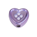 Cuenta de acrílico en forma de corazón violeta iridiscente para bisutería DIY - Corazón / Púrpura