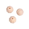Perline a forma di zucca rosa crema in acrilico con finitura lucida per creazione gioielli - Perlina a Zucca / Verniciato - Pompelmo