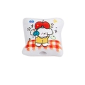 Cartoon white dog bead with red apple and blue headphones for DIY keychain crafting - Cartoon Red